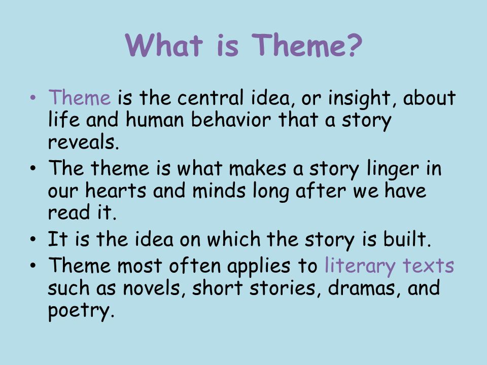 Examples Of Themes